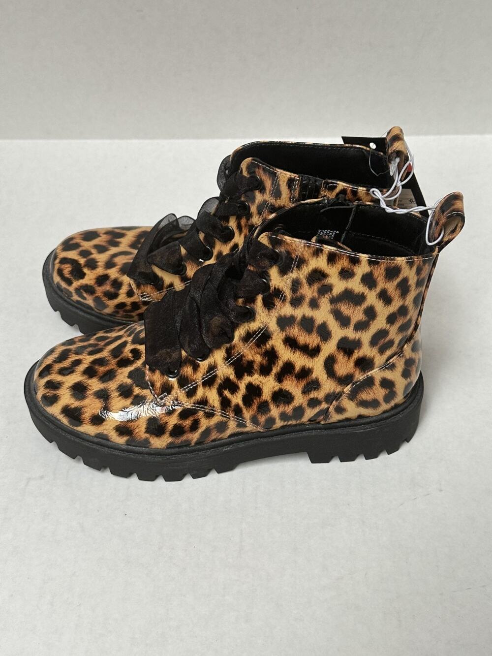 art class Kids' Kayden Lug Sole Lace-Up Zippered Booties Tan Size 4